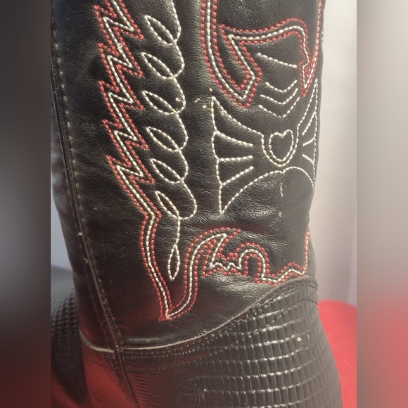 Durango Lizard Print Slip-on On Cowboy/Western Rodeo Boots Size 5 1/2 D BT940 - Picture 15 of 16
